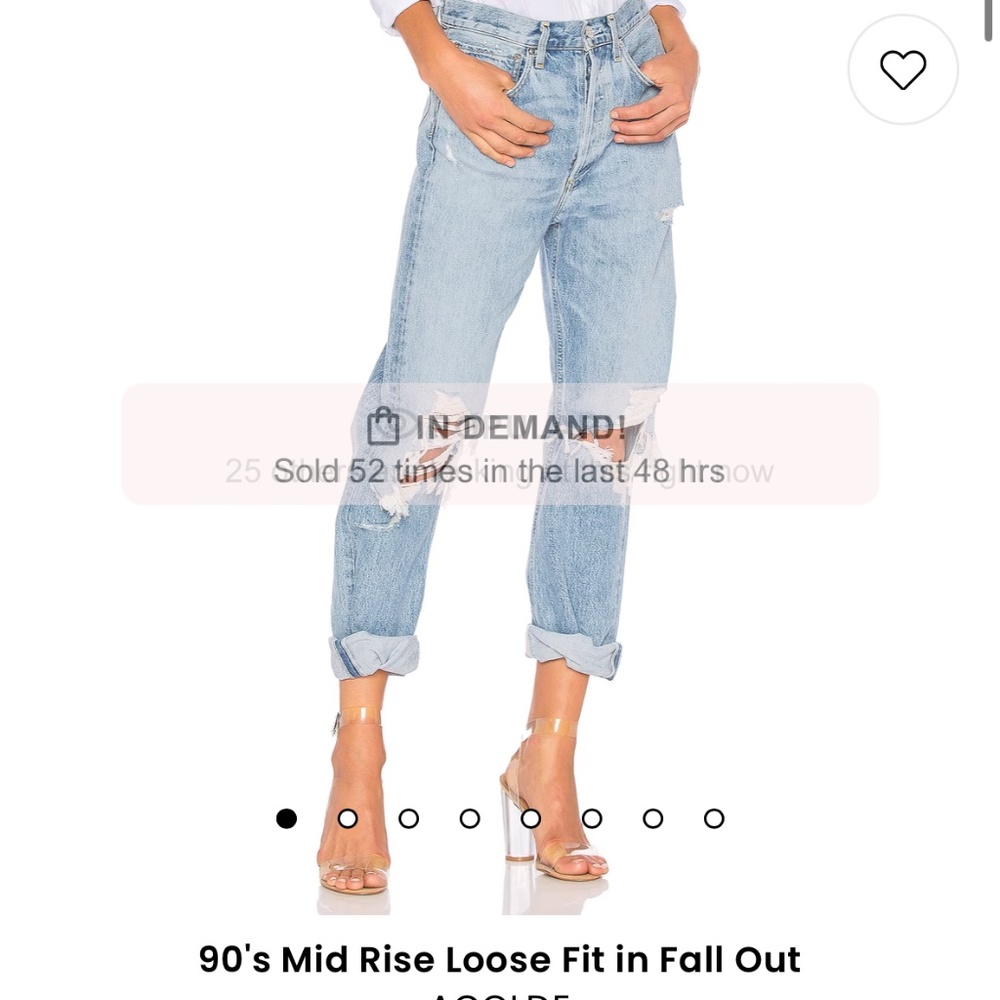 AGOLDE midrise loose fit in Fallout